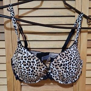 Victoria's Secret Animal Print Bra - Black and Tan